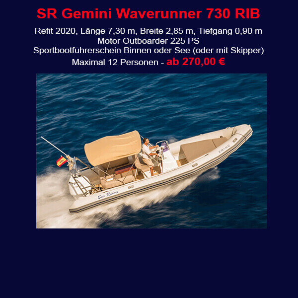 Star Boat SR Gemini Waverunner 730 Cala D Or Banner
