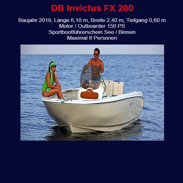 StarBoat Boote Cala Dor Invictus FX 200 Banner