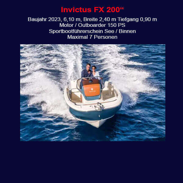StarBoat Boote Cala Ratjada Invictus FX 200 Banner