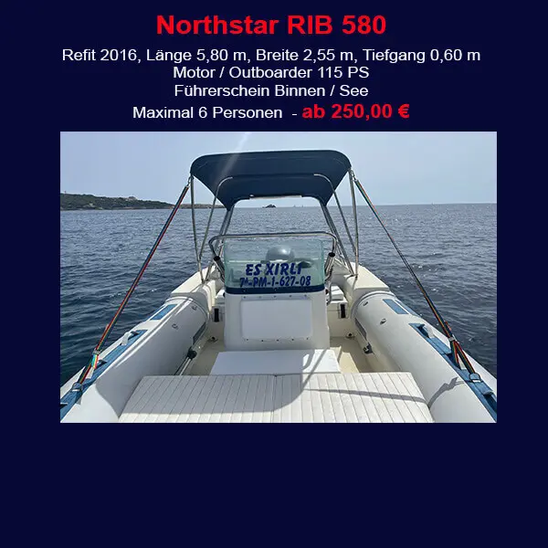 StarBoat Boote Cala Ratjada Northstar 580 Banner 1