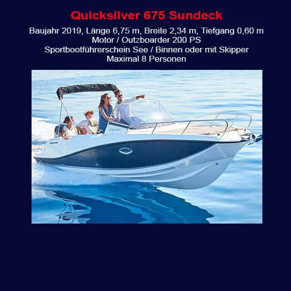 StarBoat Boote Cala Ratjada Quicksilver 675