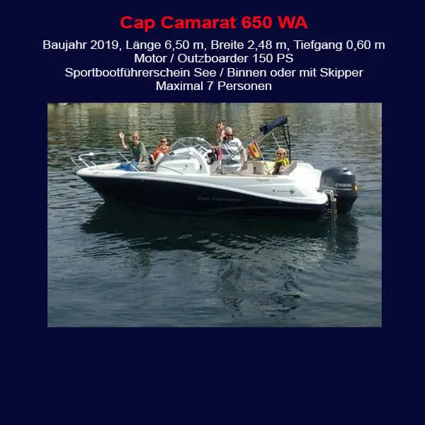 StarBoat Boote Cala RatjadaCap Camarat 650