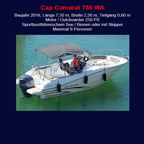 StarBoat Boote Cala RatjadaCap Camarat 750 2019