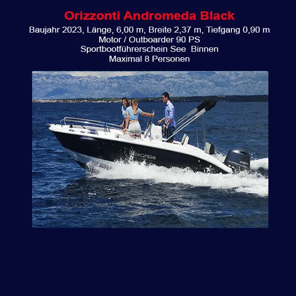 StarBoat Boote Porto Colom Andromeda black Banner