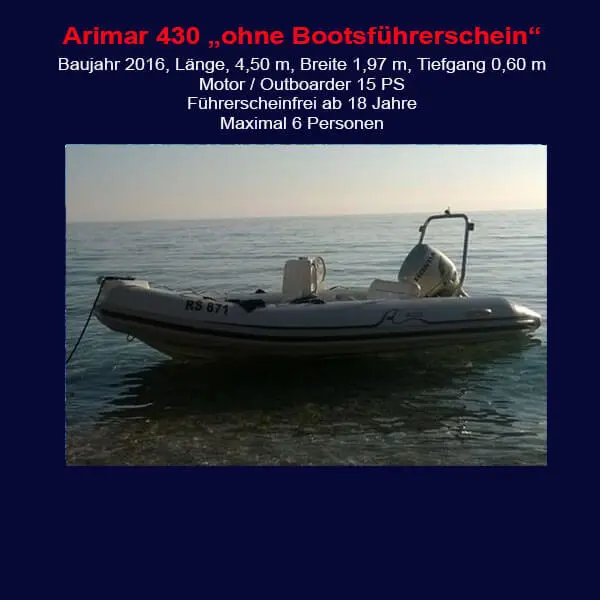 StarBoat Boote Porto Colom Arimar 430 Banner