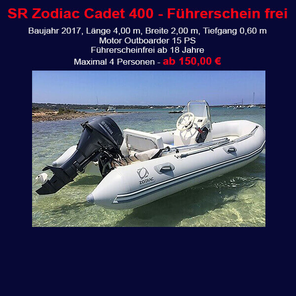 StarBoat SR Zodiac 400 Cala D Or Banner