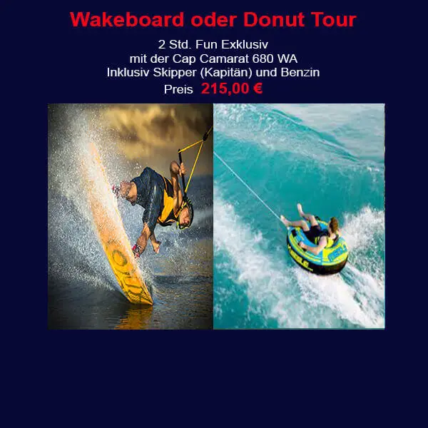 StarBoat Wakeboard oder Donut Tour Cala Ratjada